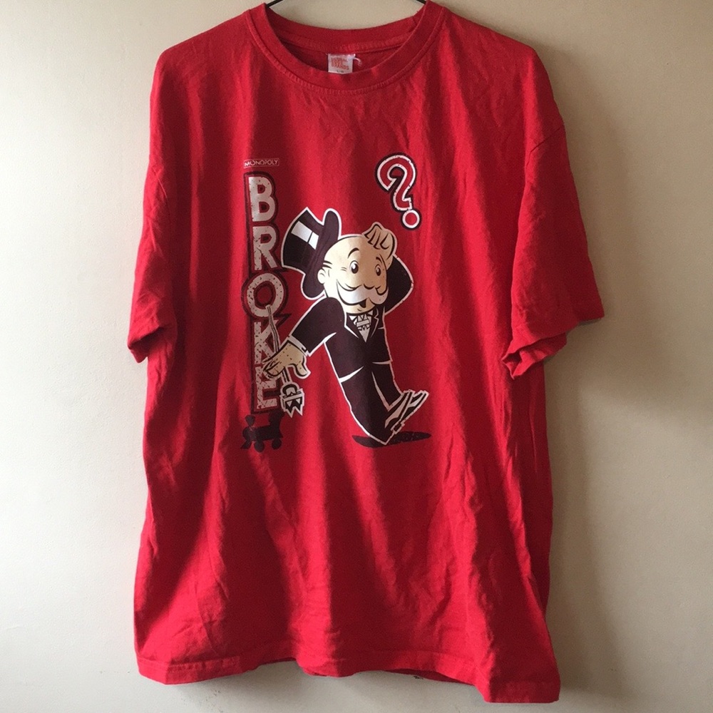 🌞 3/15$ Red Monopoly T-Shirt - L
